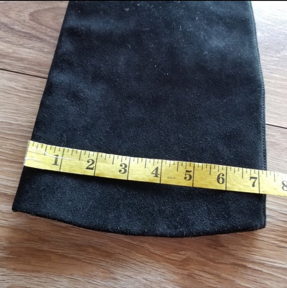 Ugg Gracen Suede Leather Black Riding Boots 8 - Picture 9 of 13